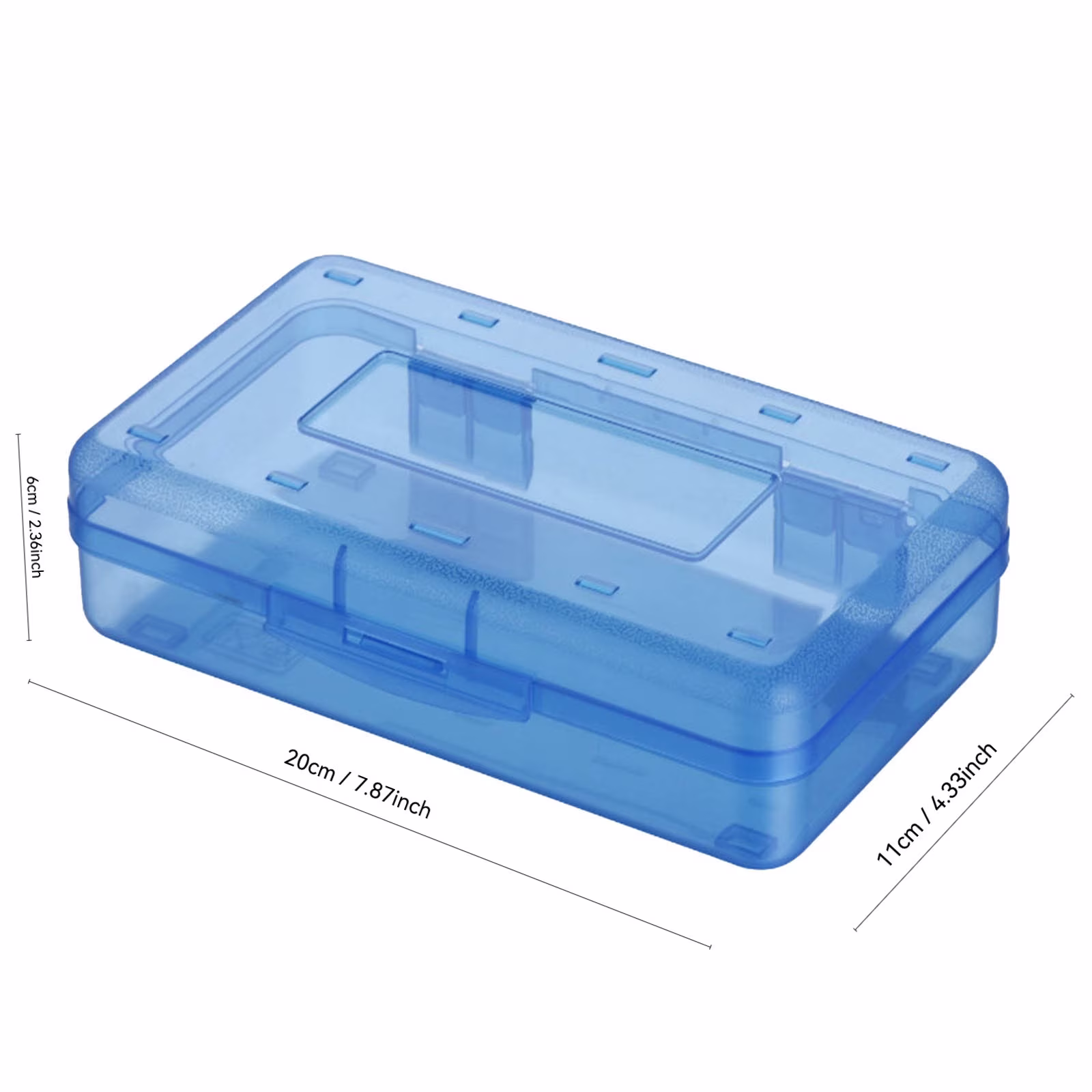 EGNMCR Pencil Box Large Capacity Plastic Pencil Case Boxes Hard Pencil Case Crayon Box with Snap-tight Lid Plastic Pencil Boxes Supply Boxes for Boys - Thumbnail 4