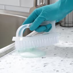 Great Value Iron Handle Multi-Purpose Cleaning Scrub Brush, White, 1 Count - Thumbnail 2
