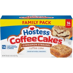 Hostess Coffee Cakes, Cinnamon Streusel Snack Cakes, 20.25 oz Box (14 Count) - Thumbnail 1