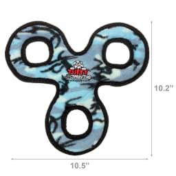 Tuffy Junior 3WayTug Camo Blue Durable Plush Dog Toy - Thumbnail 6