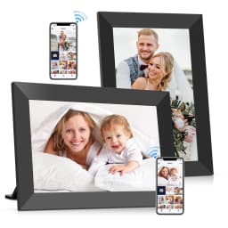 GIROOL 10.1" WiFi Digital Picture Frame 2 Pack, 32GB Storage Smart IPS Touch Screen Photo Frame, Send Photos and Videos via Free App, Supports Micro - Thumbnail 1