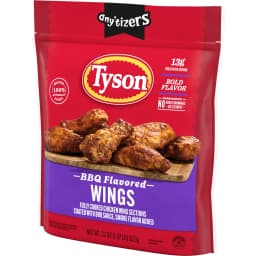 Tyson Any'tizers Honey BBQ Flavored Bone In Chicken Wings, 22 oz (Frozen, Fully Cooked) - Thumbnail 15