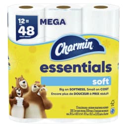 Charmin Essentials Soft Toilet Paper 12 Mega Rolls, 330 Sheets Per Roll - Thumbnail 5