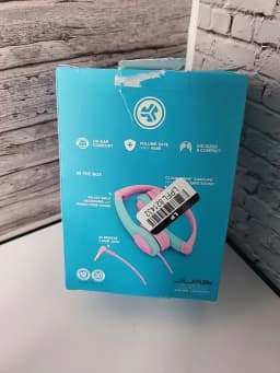 RHEA- Jbuddies Folding Gen 2 Kids Headphones Wired (Purple/Teal) Damaged Box - Thumbnail 2