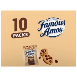 Famous Amos Classic Chocolate Chip Cookies, Bite-size cookies, Sweet Treats, 10 Pack Box, 1oz Bag - Thumbnail 15