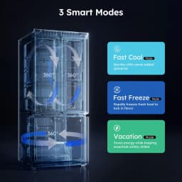 Simzlife 17.5 Cu. ft. French Door Refrigerator Built-in Ice Maker,Counter-Depth Refrigerator with Bottom Freezer,Silver - Thumbnail 9