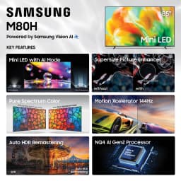 Samsung 85" Class M80H Series Mini LED 4K UHD Samsung Vision AI Smart Tizen TV 2026 - UN85M80HAFXZA - Thumbnail 2