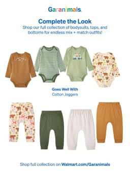 Garanimals Newborn & Baby 100% Cotton Long Sleeve Bodysuits, Sizes 0–24M, 4-Pack - Thumbnail 8