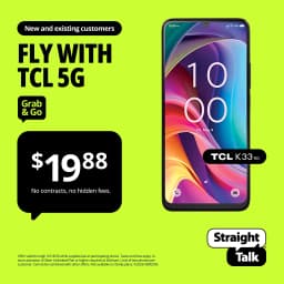 Straight Talk TCL K33, 5G, 64GB, Gray - Prepaid Smartphone [Locked to Straight Talk] - Thumbnail 1
