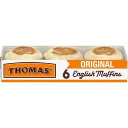 Thomas' Original English Muffins, 6 count, Kosher Plain English Muffins, 13 oz Tray - Thumbnail 1
