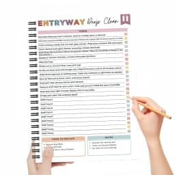 Cleaning Planner & Schedule Checklist Organizer – Daily, Weekly, Monthly & Annual Chore Chart Notebook, Durable Household Management Journal for Home - Thumbnail 10