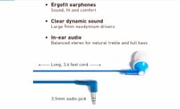 KLYNE- Panasonic Ergofit Wired Earbuds, In-Ear Headphones With Dynamic Crystal-Clear So - Thumbnail 2