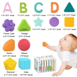 Toddler Montessori Toy for 1 Year Old, Upgrade Shape Sorter Toys and Developmental Sensory Toys 12-24 Months for Boys Girls Gifts, Preschool Learning - Thumbnail 8