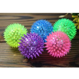 OAVQHLG3B Dog Spiky Ball Toys, Dog Squeaky Chew Balls with Ultra Bouncy, Durable Rubber Dog Toys Ball for Puppy Teething Toys and Pet Cleans Teeth - Thumbnail 3