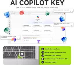 HP 17 Laptop, Intel 8-Core i3-N305, Anti-Glare Display, 32GB RAM, 2TB SSD, Windows 11 Pro, Numeric Keypad, Copilot AI - Thumbnail 7