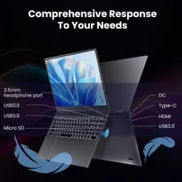 Golzer 16in Laptop 2 in 1 Touchscreen, Windows 11 Convertible Laptop, 16GB DDR4 640GB Storage - Thumbnail 8