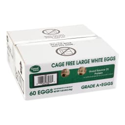 Great Value Cage-Free Large White Eggs, 60 Count - Thumbnail 1