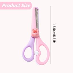Left Handed Scissors for teen s, Blunt Tip Safety Scissors for Crafting, Home & Office Use, Comfort Grip, Paper Cutting Craft Scissors for Teen - Thumbnail 3