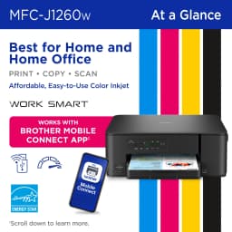 Brother Work Smart MFC-J1260W Wireless Color Inkjet All-in-One Printer - Thumbnail 2