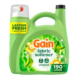 Gain Liquid Laundry Fabric Softener and Conditioner, Original Scent, 140 fl oz, 190 Loads - Thumbnail 1