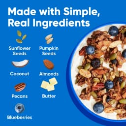 NuTrail Nut Granola Cereal, Blueberry Cinnamon, No Sugar Added, Keto, Gluten Free, 11 oz. 1 Count - Thumbnail 3