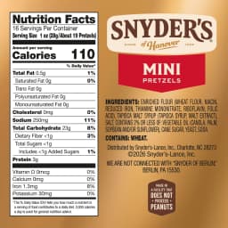 Snyder's of Hanover Mini Pretzels, 16 oz Bag - Thumbnail 2