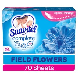 Suavitel Complete Dryer Sheets, Fabric Conditioner, Field Flowers, 70 Sheets - Thumbnail 1