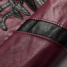 Men's Wings Color Block PU Leather Motorcycle Jacket, Double Stand Collar Street Casual Motorcycle Jacket, Hip Hop Punk Retro Top - Thumbnail 10