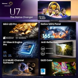 Hisense 100" Class U7 Series Mini-LED ULED 4K UHD Google Smart TV (100U75QG, 2025 Model) - QLED, Native 165Hz - Thumbnail 3