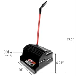 Libman High Power Large Plastic Upright Scoop Dust Pan with Steel Handle - Thumbnail 13