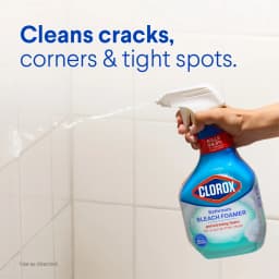 Clorox Bleach Foamer Bathroom and Shower Cleaner Spray, Ocean Mist, 30 fl oz - Thumbnail 5