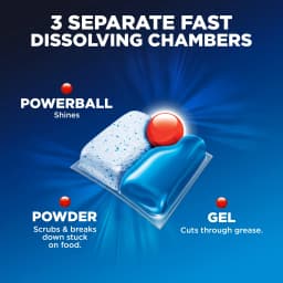 Finish Quantum Dishwasher Pods, No Pre-Rinse Dishwasher Detergent Tabs Soap, Advanced Clean, 27 Count - Thumbnail 3