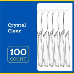 PLASTICPRO Disposable Plastic Knives Silverware Heavyweight Utensils, Clear, Pack - Thumbnail 5