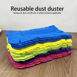 Microfiber,, Dust Cleaner, Window Blind Cleaner, Blind Cleaner, Bendable, Assorted Bright Shades, 5 Duster Refills 1 Pc Handle, Home Dusting, Vinyl - Thumbnail 3