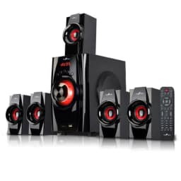 beFree Sound BFS-410 5.1 Channel Surround Sound Bluetooth Speaker System in Red - Thumbnail 1