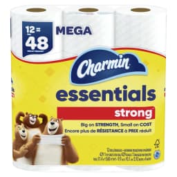 Charmin Essentials Strong Toilet Paper 12 Mega Rolls, 429 Sheets Per Roll - Thumbnail 7