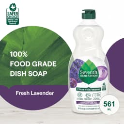 Seventh Generation Liquid Dish Soap, Dishwashing Liquid, Lavender Flower & Mint, 19 fl oz - Thumbnail 3