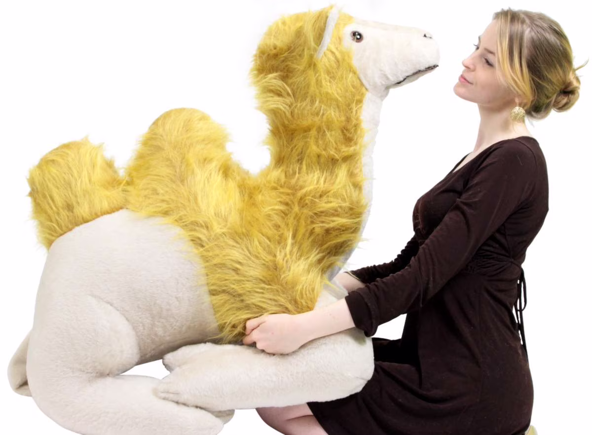 Big Plush 3 foot Giant Stuffed Camel 36 inches Soft Made in USA Stuffed Animal - Thumbnail 1