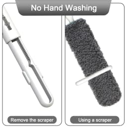 EHOMGUI Microfiber Duster with Replaceable & Washable Head, Extends to 23 in, Unscented,Gray - Thumbnail 2
