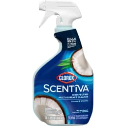Clorox Scentiva Disinfecting Multi-Surface Cleaner Spray, Coconut & Waterlily, 32 fl oz - Thumbnail 2