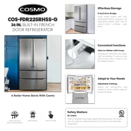 22.5 cu. ft. 4-Door French Door Refrigerator with Handles in Stainless Steel - Thumbnail 7