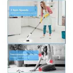 Leebein Electric Spin Scrubber, Cordless Cleaning Brush with 8 Replaceable Brush Heads, Power Scrubber with Adjustable & Detachable Handle - Thumbnail 6