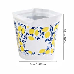 Lemon Tree Print Adhesive Car Trash Bags, Disposable Desktop Small Garbage Can Liners, Stand-Up Vertical Hanging Portable Waste Bag for Auto or Dorm - Thumbnail 3