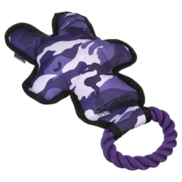 Multipet Camouflage Tug 'o Man Dog Toy with Cotton Rope & Squeaker for Tough Chewers, Green - Thumbnail 2
