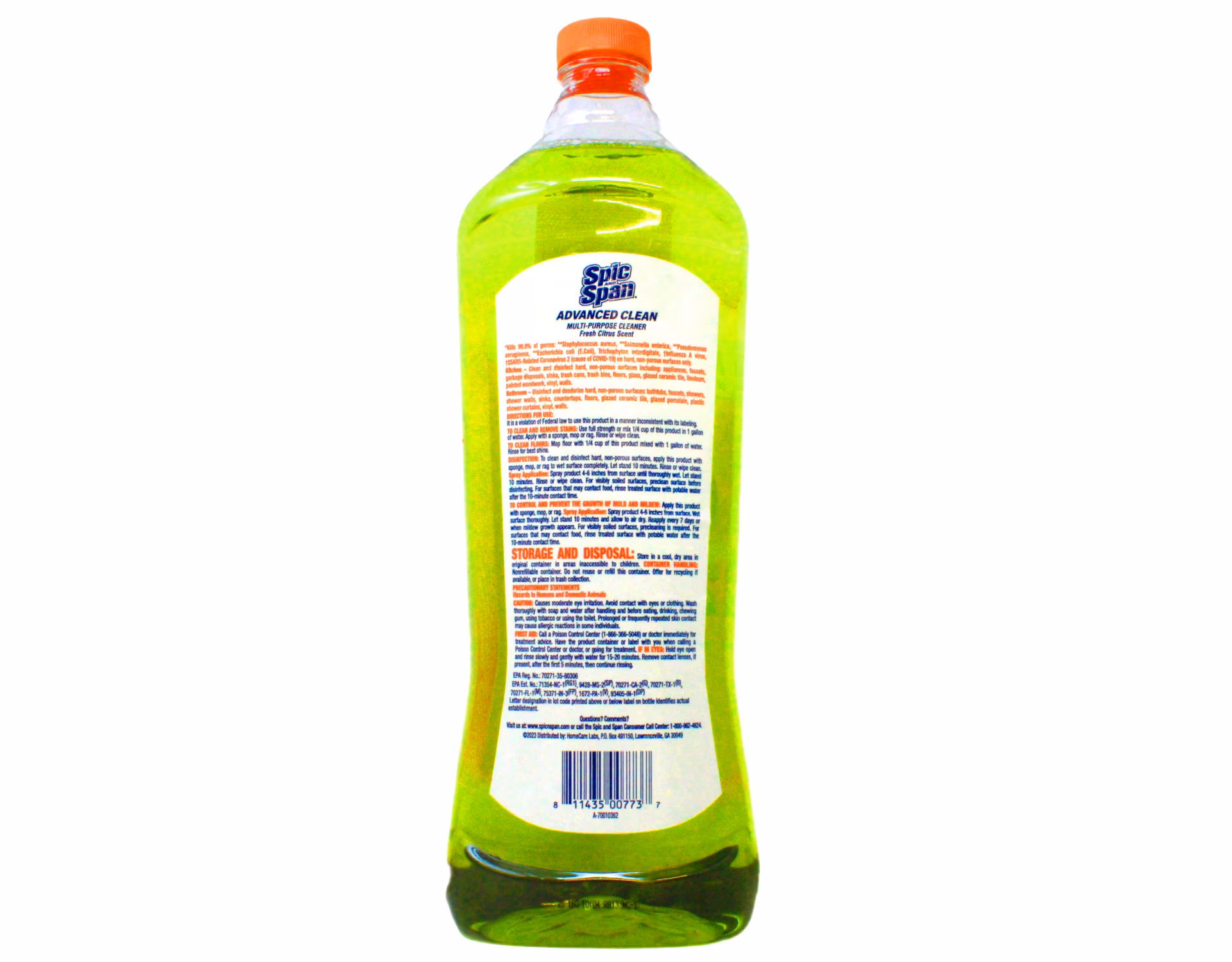 Spic and Span Multi-Surface & Floor Cleaner, Citrus Scent, 34 fl oz 5 Pack - Thumbnail 6