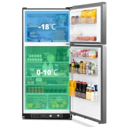 Techomey 19 Cu ft Refrigerator Top Freezer 2 Way Propane/LPG Off-Grid Outdoor - Thumbnail 5