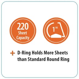 (4 pack) Pen+Gear Durable View 1-inch D-Ring Binder, Green - Thumbnail 6