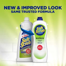 Soft Scrub Cleanser with Bleach, Multi-Surface Cleaner for Bathroom, Germ-Kill, 24oz - Thumbnail 2