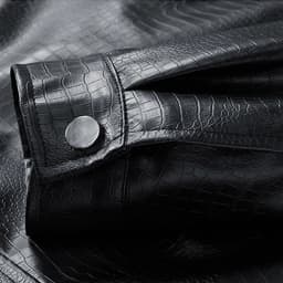 zfhfof Mens Faux Leather Jacket Vintage Casual Notch Lapel Long Sleeve Bomber Coat Fall Winter Windbreaker Outwear with Pockets - Thumbnail 9