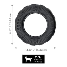 KONG Extreme Tire Durable Dog Toy, Black, Medium/Large for Dogs Between 30-65 lbs - Thumbnail 2
